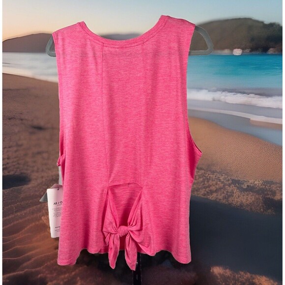 Activology Tank Top Cut Out‎ Tie Back Moisture Wicking Lightweight Pink XL Yoga - Picture 3 of 7